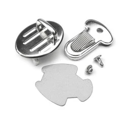 Închizătoare geantă / servietă 25x33 mm - Nichel (10 Seturi)