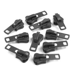 Cursor fermoar injectat, no 8 - Gri închis (50 Bucăți)