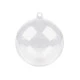 Glob plastic transparent format din două parți, 8,5 cm - Transparent (12 Bucăți)