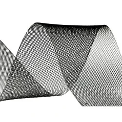 Rijelină fină, lățime 4,5 cm - Negru (100 Metri)