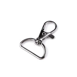 Carabină metalică pivotantă, orificiu 25 mm - Nichel negru (20 Bucăți)