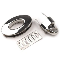 Închizătoare poșetă, 23x37 mm - Nichel (1 Set)