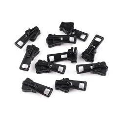 Cursor fermoar injectat alfa, no 5 - Negru (25 Bucăți)