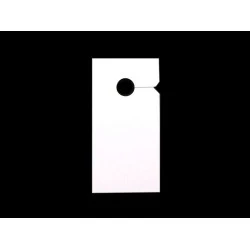 Etichetă / agățătoare fermoar, 30x60mm - Alb (200 Bucăți)