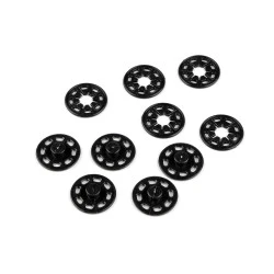 Capse de cusut din plastic, ø25 mm - Negru (10 Perechi)