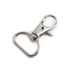 Carabină metalică pivotantă, orificiu 18 mm - Nichel (20 Bucăți)