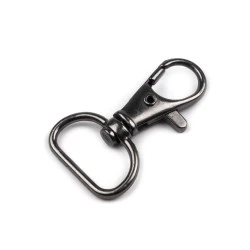 Carabină metalică pivotantă, orificiu 18 mm - Nichel negru (20 Bucăți)