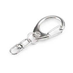 Carabină metalică pivotantă 18x40 mm - Nichel (10 Bucăți)