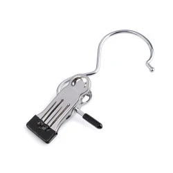 Cârlig cu clips pentru expunere produse - Argintiu (20 Bucăți)