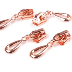 Cursor fermoar injectat, no 5 - Auriu rose (10 Bucăți)