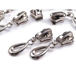 Cursor fermoar injectat, no 5 - Nichel (10 Bucăți)