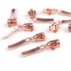 Cursor fermoar injectat, no 5 - Auriu rose (10 Bucăți)