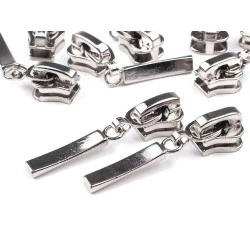 Cursor fermoar injectat, no 5 - Argintiu deschis (10 Bucăți)