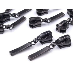 Cursor fermoar injectat, no 5 - Nichel negru (10 Bucăți)