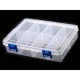 Cutie din plastic compartimentată, 13,5x20x4,6 cm - Transparent (1 Bucată)
