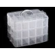 Cutie compartimentată cu mâner, 3 nivele - Transparent (1 Bucată)