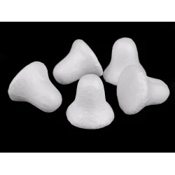 Clopoțel din polistiren, 4,5x5 cm - Alb (20 Bucăți)