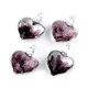 Pandantiv sticlă, model inimioară, 21x21mm - Galben (1 Bucată) Pandantiv sticlă, model inimioară, 21x21mm - Galben (1 Bucată)
