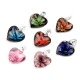 Pandantiv sticlă, model inimioară, 21x21mm - Galben (1 Bucată) Pandantiv sticlă, model inimioară, 21x21mm - Galben (1 Bucată)