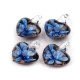 Pandantiv sticlă, model inimioară, 21x21mm - Galben (1 Bucată) Pandantiv sticlă, model inimioară, 21x21mm - Galben (1 Bucată)
