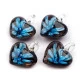 Pandantiv sticlă, model inimioară, 21x21mm - Galben (1 Bucată) Pandantiv sticlă, model inimioară, 21x21mm - Galben (1 Bucată)