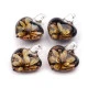 Pandantiv sticlă, model inimioară, 21x21mm - Galben (1 Bucată) Pandantiv sticlă, model inimioară, 21x21mm - Galben (1 Bucată)