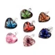 Pandantiv sticlă, model inimioară, 21x21mm - Galben (1 Bucată) Pandantiv sticlă, model inimioară, 21x21mm - Galben (1 Bucată)