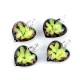 Pandantiv sticlă, model inimioară, 21x21mm - Galben (1 Bucată) Pandantiv sticlă, model inimioară, 21x21mm - Galben (1 Bucată)