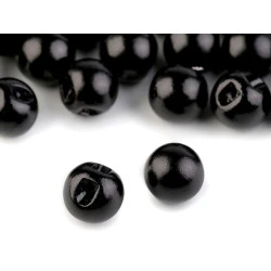 Perle de cusut / nasturi, ø10 mm - Negru (20 Bucăți)