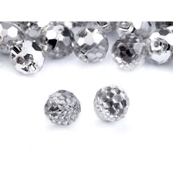 Nasturi crystal, ø10 mm - Argintiu (20 Bucăți)