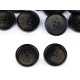 Nasturi plastic, 4 găuri, mărimea 24", 32", 36", 40" - Negru (20 Bucăți)