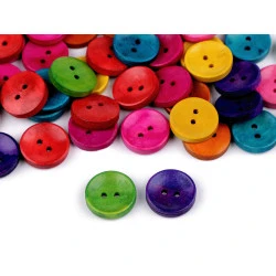 Nasturi decorativi din lemn - Mix culori (50 Bucăți)