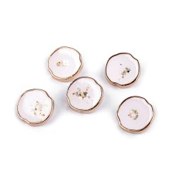 Nasture metalic ab perlat în rășină dimensiune 24