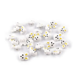 Nasturi copii iepure, urs, panda - Alb (25 Bucăți)