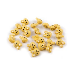 Nasturi copii iepure, urs, panda - Galben deschis (25 Bucăți)