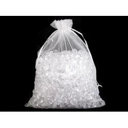 Săculeț organza pentru cadouri, 21x29 cm - Alb (10 Bucăți)