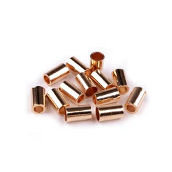 Capăt șnur, ø3,5 mm, ø5,5 mm - Auriu rose (4 Bucăți)