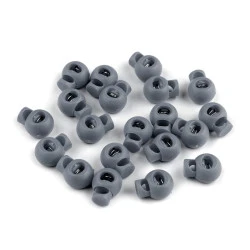 Opritori șnur, 15x19 mm - Gri neutral (10 Bucăți)