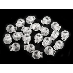Opritori șnur, 15x19 mm - Transparent (10 Bucăți)