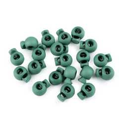 Opritori șnur, 15x19 mm - Verde smarald (10 Bucăți)