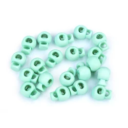 Opritori șnur, 15x19 mm - Verde mentă (10 Bucăți)