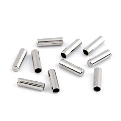 Capăt metalic șnur, ø4 mm - Nichel (10 Bucăți)