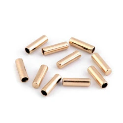 Capăt metalic șnur, ø4 mm - Auriu rose (10 Bucăți)