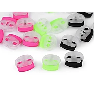 Opritori snur cu doua gauri 17x19 mm - Roz (10 Bucăți)