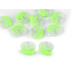 Opritori snur cu doua gauri 17x19 mm - Verde neon (10 Bucăți)
