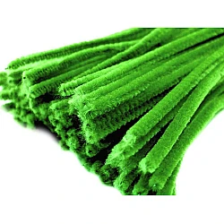 Sârmă plușată, ø6 mm, lungime 30 cm - Verde crud (20 Bucăți)