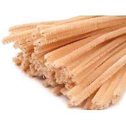 Sârmă plușată, ø6 mm, lungime 30 cm - Maro foarte deschis (20 Bucăți)