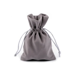 Săculeț catifea pentru cadouri, 8,5x11 cm - Gri neutral (1 Bucată)