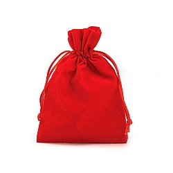 Săculeț catifea pentru cadouri, 12x17 cm - Roșu (1 Bucată)