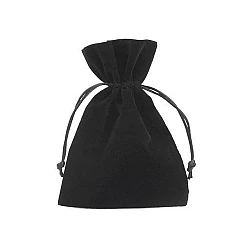 Săculeț catifea pentru cadouri, 12x17 cm - Negru (1 Bucată)